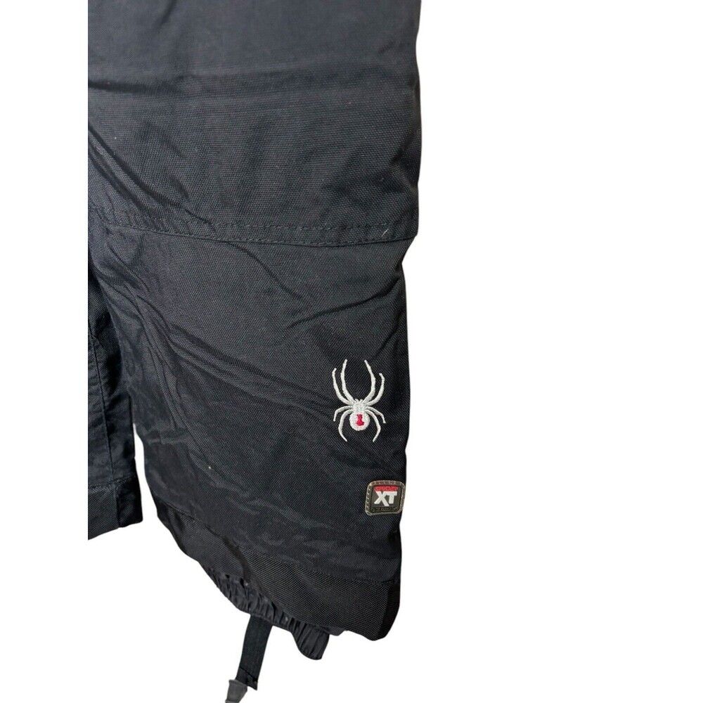 Spyder Boys Size 7 Expedition Insulated Ski Pants Suit Snow Bib Black Orange - Picture 6 of 10